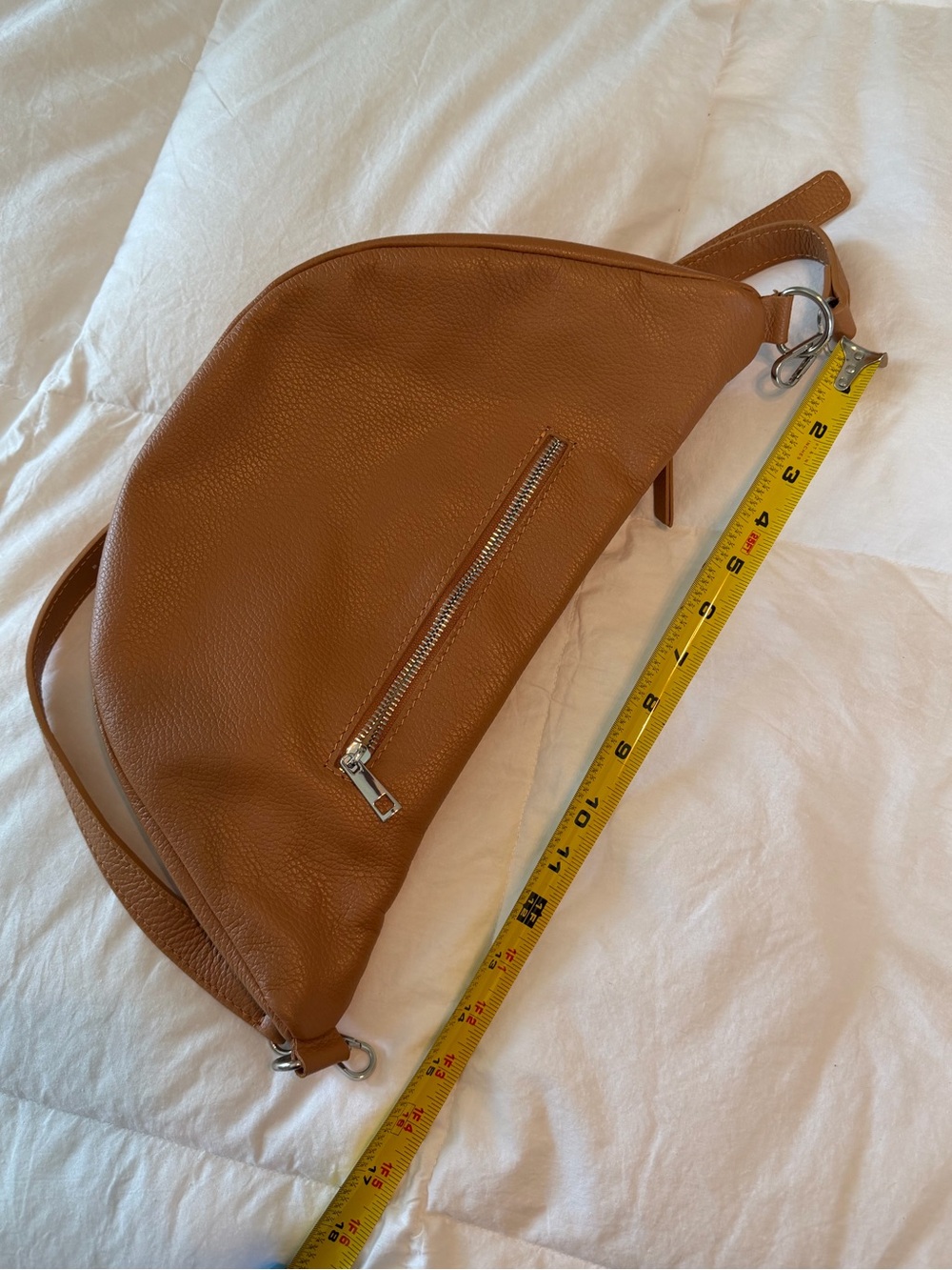 Genuine Viola Castellani leather chest bum sling bag crossbody - Picture 4 of 9